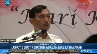 Luhut Sebut Perusuh 22 Mei Massa Bayaran