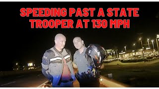 Motorcycle speeds past Arkansas State Police - Takes Trooper on a 130+ MPH pursu