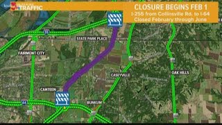 I-255 closing for several months starting Saturday