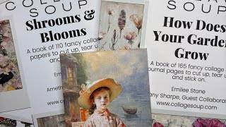 Flip through of collage soup books: Shrooms \u0026 Blooms and How does your garden grow