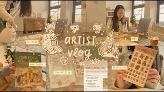 a cosy \u0026 productive day in my life as a children’s book illustrator 👩‍🎨 artist vlog