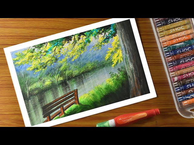 How To Draw Nature Drawing With Oil Pastels