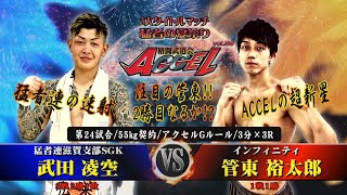 Full Fight/格闘技/アクセル56/第24試合  武田凌空 (猛者連滋賀支部SGK) VS 管東裕太郎(インフィニティジム)