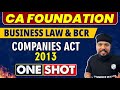 Companies Act 2013 in One Shot | CA Foundation | Law & BCR🔥