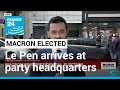 French far-right leader Le Pen arrives at party headquarters after election defeat • FRANCE 24