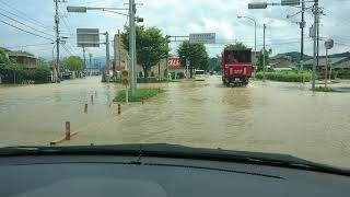 【令和2年7月豪雨】人吉市　被災後の道路の様子