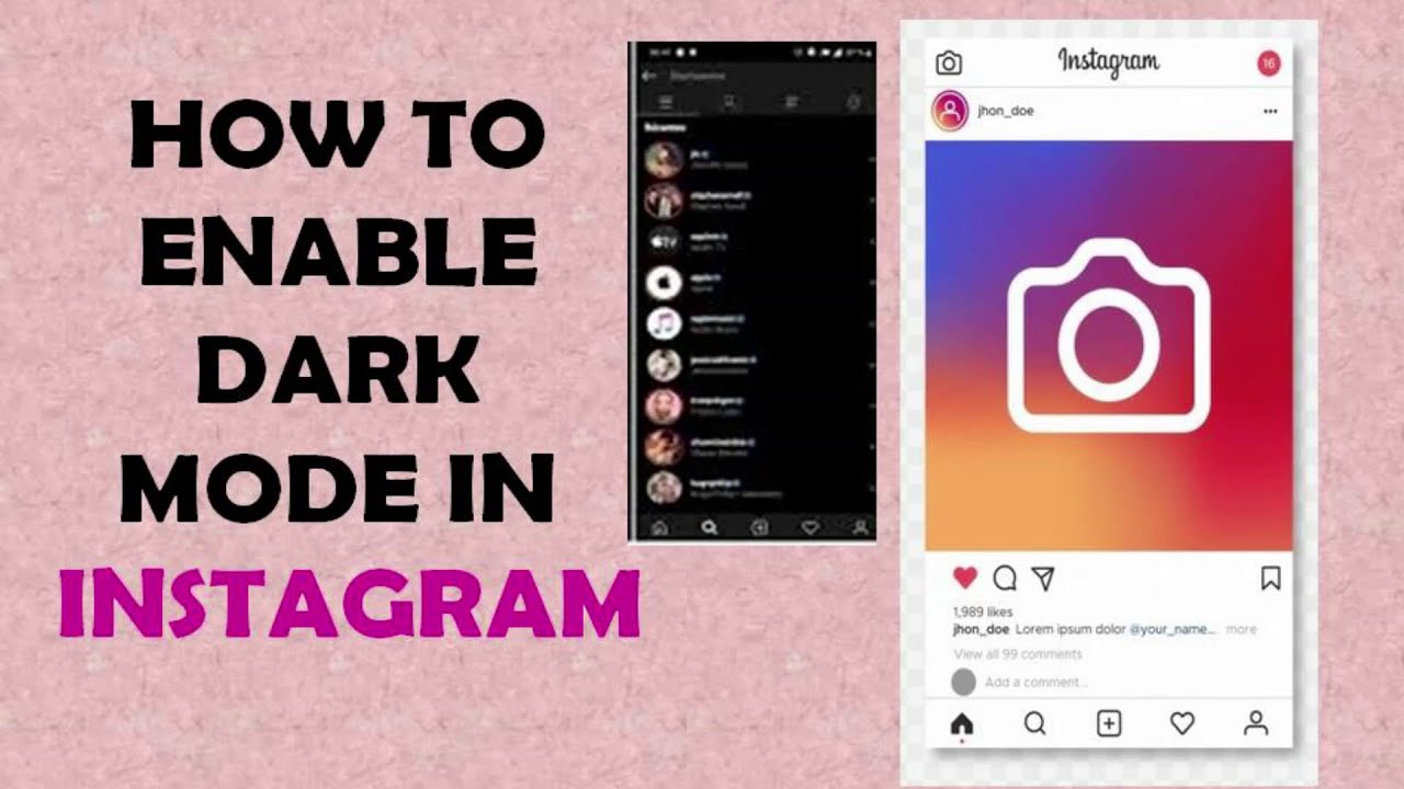 How To Enable Dark Mode On Instagram - YouTube