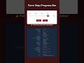 Form Steps Progress Bar | HTML CSS JavaScript #shorts