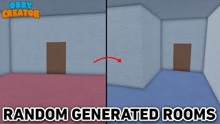 How to make RANDOM GENERATED ROOMS in Obby Creator!