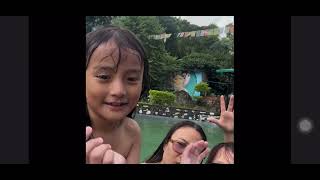 Ngawang and her family at blue raven swimming pool