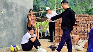 Single mother and engineer (CEO) go to construction site to get acquainted with a new job