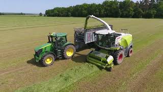 SENÁŽE / GRASS SILAGE 2023,  CLAAS JAGUAR 870 - TATRA PHOENIX - 2x FENDT VARIO - JOHN DEERE 7310.