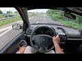 2004 renault clio ii 1.1 58hp 0 100 pov test drive 1743 joe black