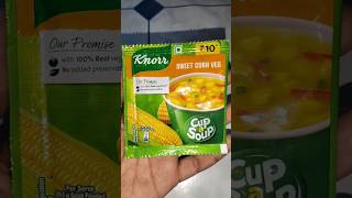 Knorr Sweet Corn veg Instant soup Review in 10 Sec #food #shorts #soup