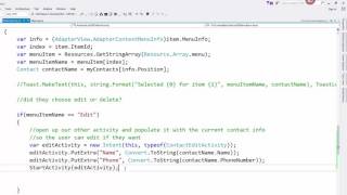 Android.Xamarin – Creating Custom ListAdapters with SQLite Functionality, Part 2