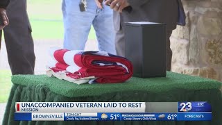 Unaccompanied Veteran Burial