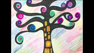 7th Grade Art Lesson Klimt Tree of Life