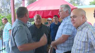 Presidente Miguel Díaz-Canel Bermúdez recorre municipio de Vertientes