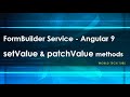 Angular setValue and patchValue methods | FormGroup setValue patchValue methods | Fill default value