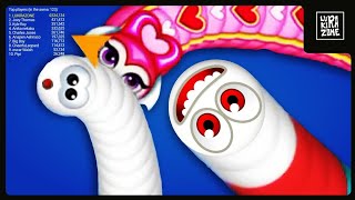 WORMS ZONE epic Gameplay Top 1 | #306 | wormate.io Worms zone biggest snake game video | LUKIRAZONE