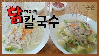 오늘 점심은 닭한마리, 닭칼국수입니다.│닭한마리│닭칼국수