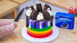 Resep Kue Cokelat Lezat 🌈🍫 Hiasan Kue Cokelat OREO Pelangi Mini yang Menakjubkan