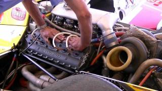 1980 Chaparral Cosworth Turbo Indy car warming up at Goodwood 2011