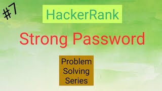 Strong Password | Hackerrank Solution