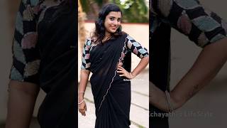 കറുപ്പ് സാരിയിൽ ഞാൻ സുന്ദരിയാണോ..🫣 Am I Beautiful in a Saree ? #beautiful #short #saree #reels