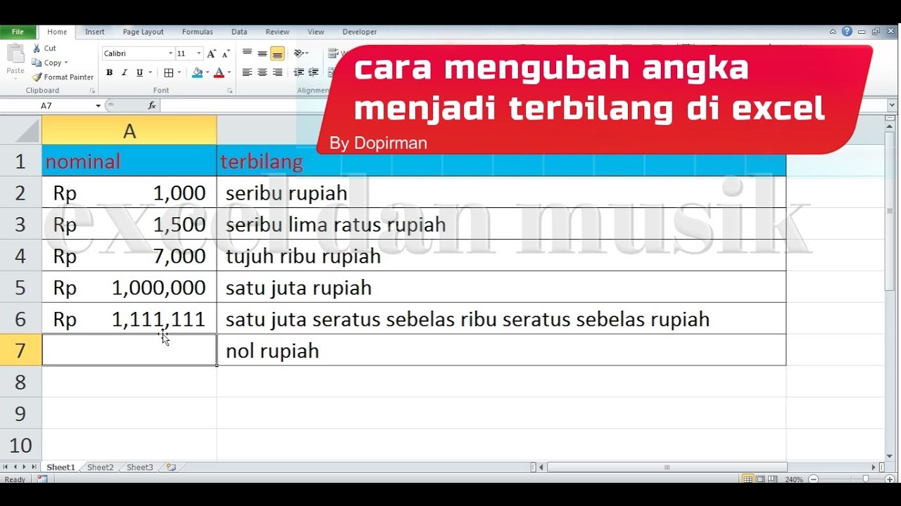 Cara Menambah Fungsi Terbilang Dengan Add Ins Di Excel Lengkap Dengan ...