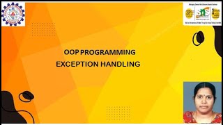 EXCEPTION HANDLING IN JAVA | OOP PROGRAMMING | SNS INSTITUTIONS