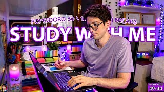 STUDY WITH ME LIVE POMODORO | 10 HOURS STUDY CHALLENGE ✨ Harvard Student, Relaxing Rain Sounds