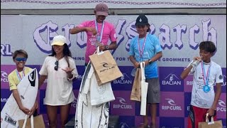 Final Grom search U-14 2024 Pererenan Beach