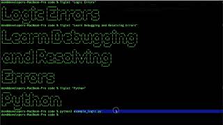 5. Most Common Python Logic Errors | Learn Debugging and Resolving Errors in Python