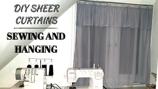DIY Curtains •• Sewing And Hanging Sheer Curtains Easy • Home DIY • ChippedByMC