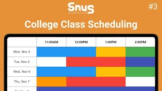 Selecting a valid college class schedule | Snug Scheduler Tutorial