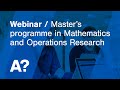 Webinar | Mathematics and Operations Research