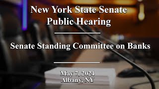 New York State Senate Public Hearing - 05/07/2024