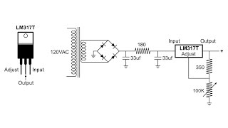 Adjustable Voltage Regulator LM317T functional demo