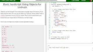 Basic JavaScript Using Objects for Lookups free code camp Dani