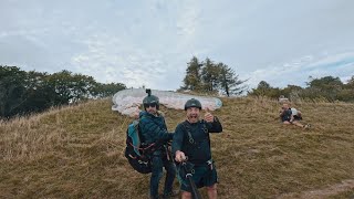 Tandem Paragliding at Haresfield Beacon, Stroud.