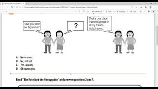 Gr 6  ASSET ENGLISH SAMPLE QUESTIONS - Coaching Mentor