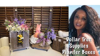 Dollar Tree Supplies Planter Boxes #beautiful #planterbox #springdecor