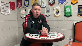 18.01.25 Maryhill 2-2 Lanark Utd. Mark Young post-match interview.