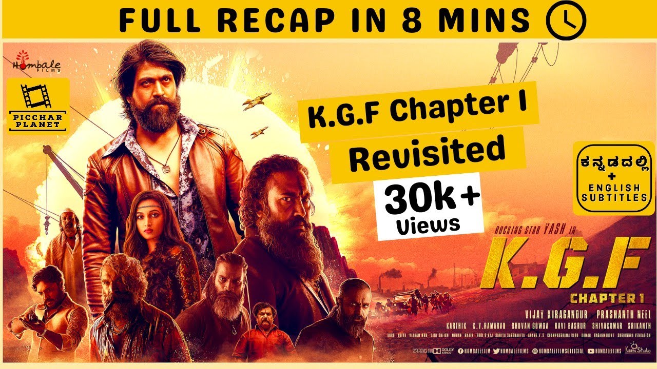 K.G.F Chapter 1 - Recap | In 8 Mins | Kannada Movie | With English ...