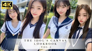 【THE IDOL’S CANVAS】セーラー服編 #5｜AI LookBook