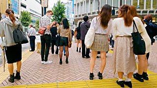 【4K】天気が悪くても賑やかな渋谷を散歩