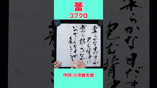 #shorts 『蕾』①｜コブクロ｜書道｜毛筆｜筆文字｜書道パフォーマンス｜Japanese calligraphy｜