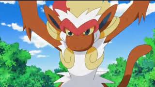 Ash's monferno evolves into infernape    pokemon season 13 episode  HD