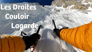 24h dans le Couloir Lagarde en Face N des Droites (4001m)